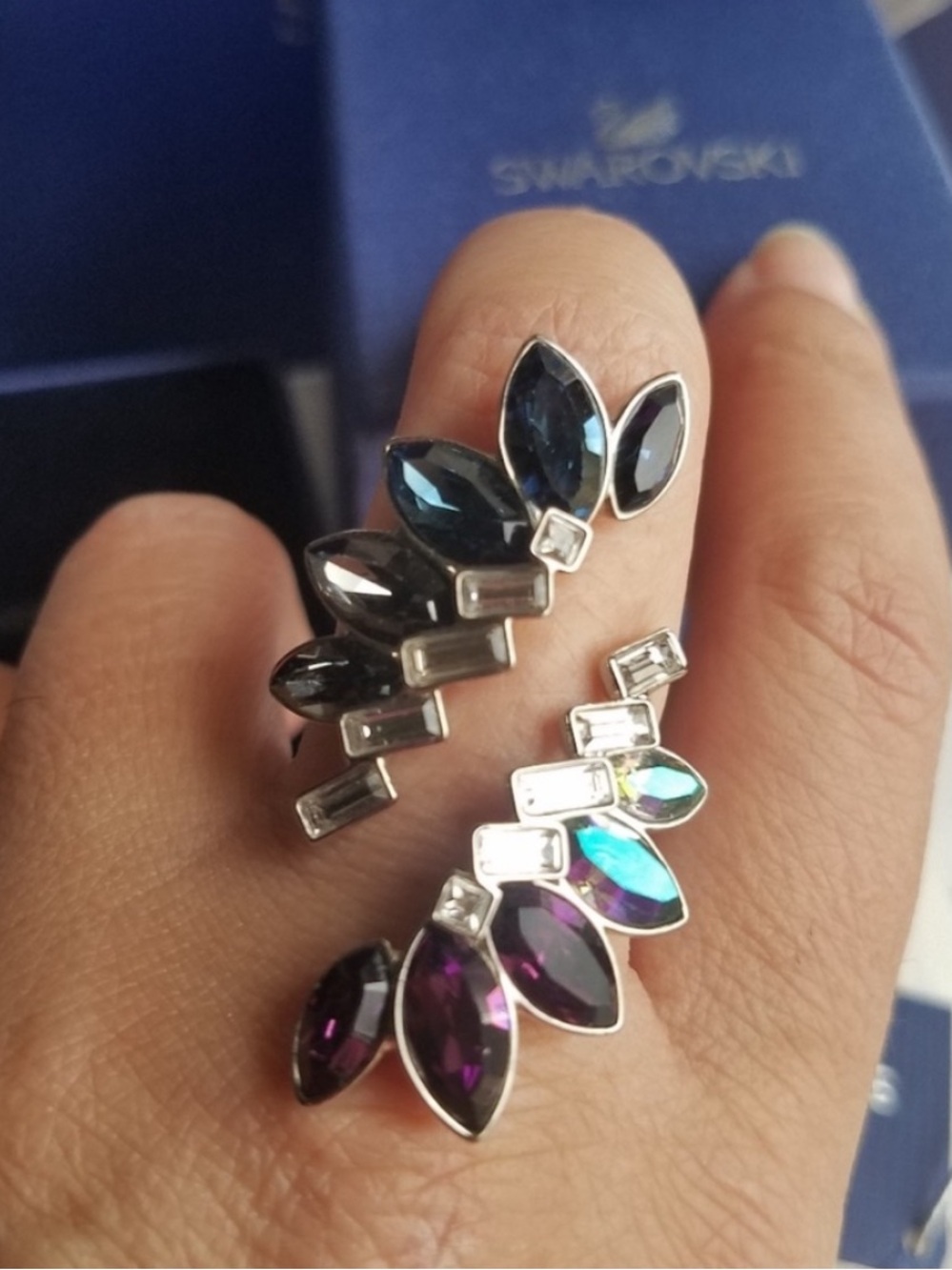 AUTHENTIC Swarovski Cosmic Open Multicolor Rainbow Ring